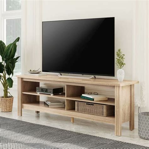 Farmhouse TV Stands for 65 inch Flat Screen Living Room Storage Shelves ...