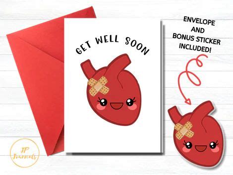 Heart Surgery Card, Get Well Soon Greeting Card | Surgery gift, Heart surgery gift, Cards