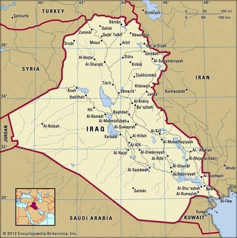 Iraq Border Map