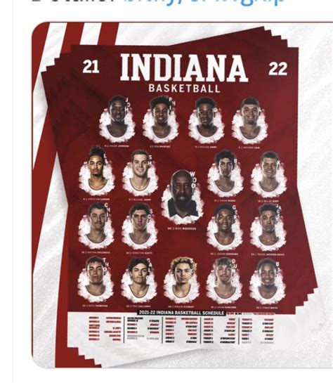 Indiana Basketball Schedule Posters Available at Hoosier Hysteria ...