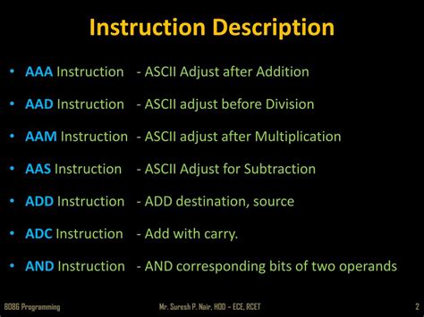 PPT - INTEL 8086 Instruction Set PowerPoint Presentation, free download ...