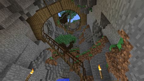 The entrance to my cave base : feedthebeast Minecraft Cave House, Minecraft Tree, Cute Minecraft ...