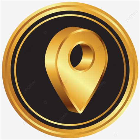 Location Icon Desing 3d Vector, 3d Gold Location, Location Logo, Vector Location Icon PNG and ...