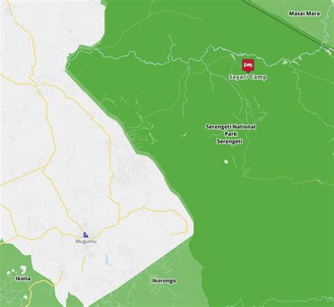 Map for Sayari Camp - Serengeti National Park, Tanzania