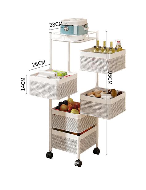 Multi- Layer Rotating Kitchen Storage Rack with Universal Wheels – good ...