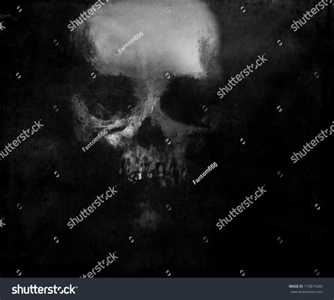 Scary Skull Isolated On Black Background Stock Illustration 710874280 | Shutterstock