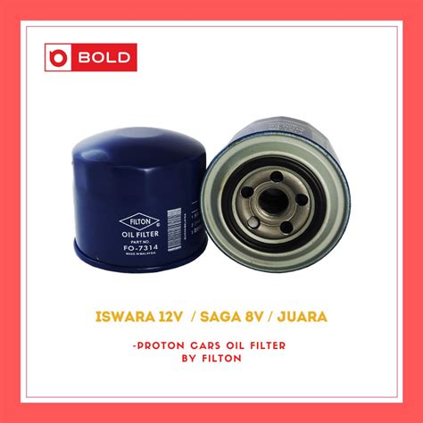 Iswara Engine Oil Filter Wira 8v / Iswara 12v Proton Cars Oil Filter ...