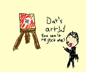 Lil' Hitler gets rejected from Art School - Drawception