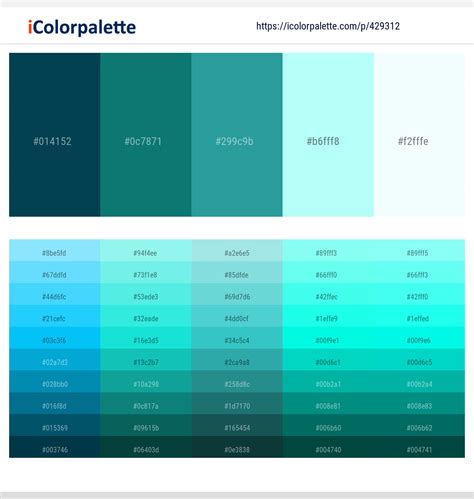 6 Latest Color Schemes with Light Cyan And Azure Color tone combinations | 2024 | iColorpalette