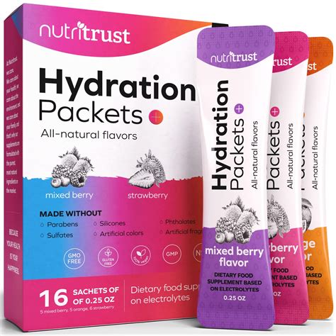 Buy Electrolytes Powder Sachets, Natural Flavour Hydration Sachets with ...