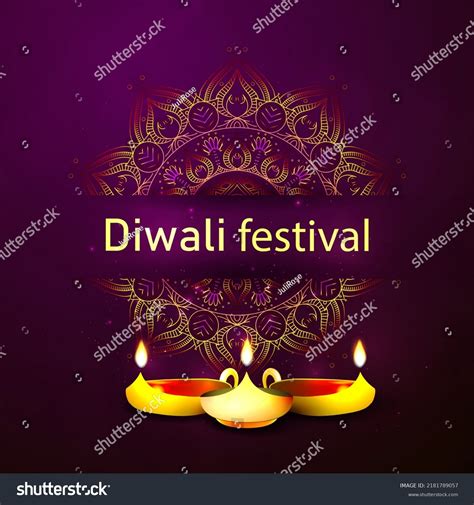 Diwali Festival Lights Indian Tradition Stock Vector (Royalty Free ...