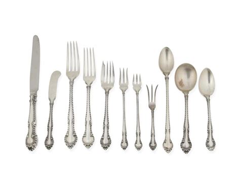 Lot - A Gorham "English Gadroon" sterling silver flatware service