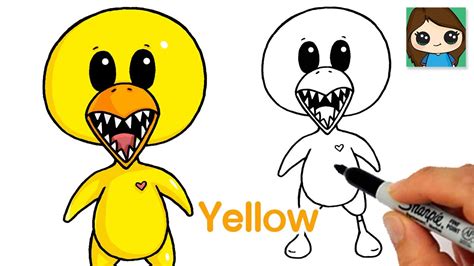 How to Draw Yellow Easy | Roblox Rainbow Friends - YouTube