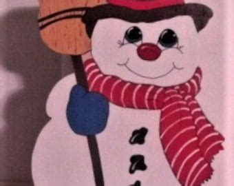 Snowman Paper Towel Holder/toilet Paper - Etsy