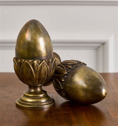 ACORN FINIAL IN ANTIQUE BRASS | Finials | Curtain Poles | The ...