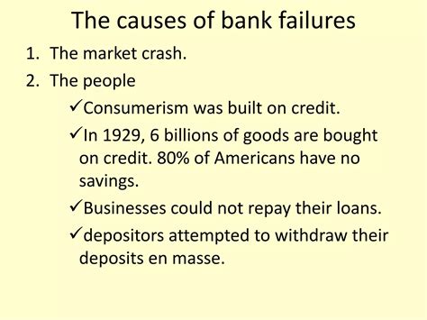 Bank failures | PPT