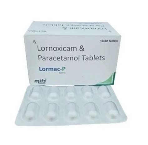 Lornoxicam and Paracetamol Tablets, Prescription, Rs 865/box | ID: 22953014762