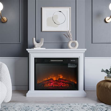 Buy BELLEZE 31 Inch Mantel with 23 Inch 1400W Electric Fireplace ...