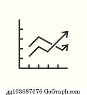 410 Chart Graph With Two Arrows Clip Art | Royalty Free - GoGraph