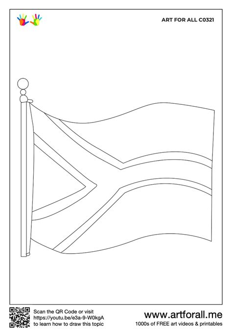 How to draw the Flag of South Africa