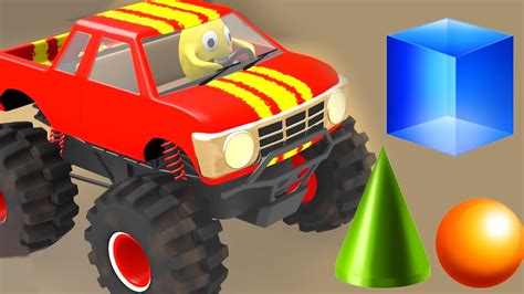 Learn Monster Truck Shapes | Monster Trucks Compilation | Preschool ...