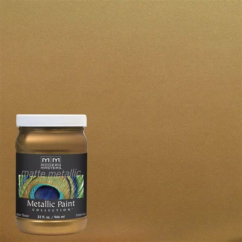 Modern Masters 1 qt. Brass Matte Metallic Interior Paint-MM28932 - The ...