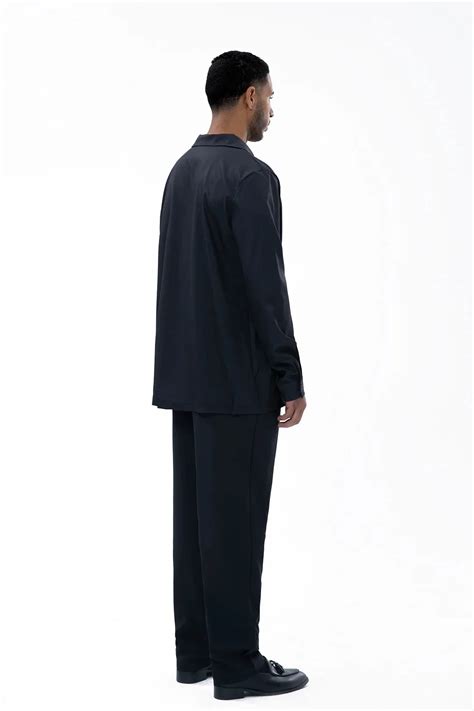 Suitmens Black Walking Suit 2 Piece Long Sleeve Set