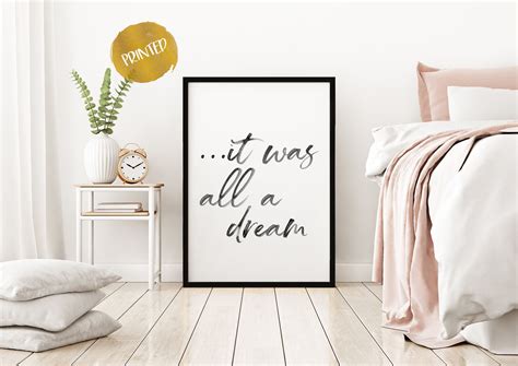 It Was All A Dream Print Bedroom Prints Bedroom Wall Art - Etsy UK ...