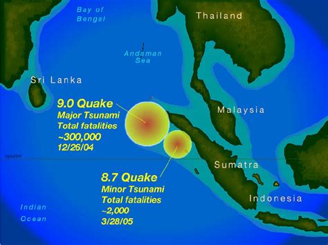 Location of two earthquakes in the Indian Ocean: the first caused ...