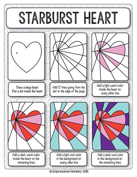 Make this Op Art Heart with step-by-step instructions. Finish with marker or your choice of ...