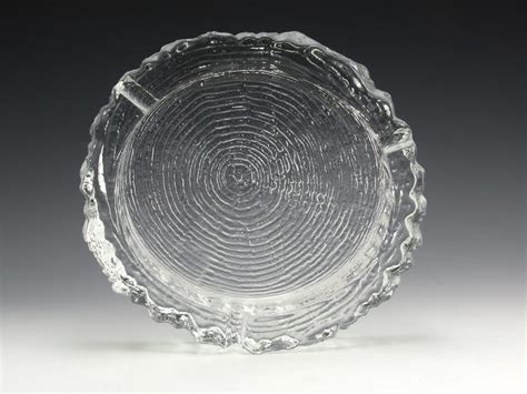 Large Glass Ashtray in Crystal Bark Glass Retro Modern – Big Ashtray