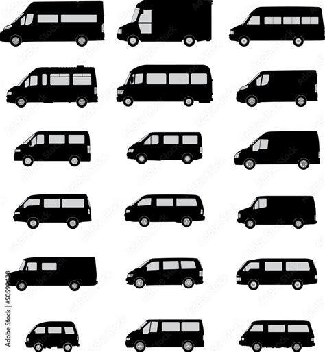 Vector van silhouettes pack Stock Vector | Adobe Stock