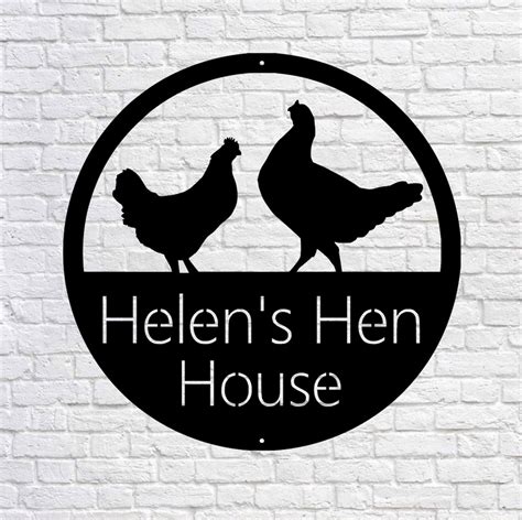 Personalized Hen House Sign, Hen House Coop Sign, Our Little Coop Sign Metal Sign, Metal Chicken ...