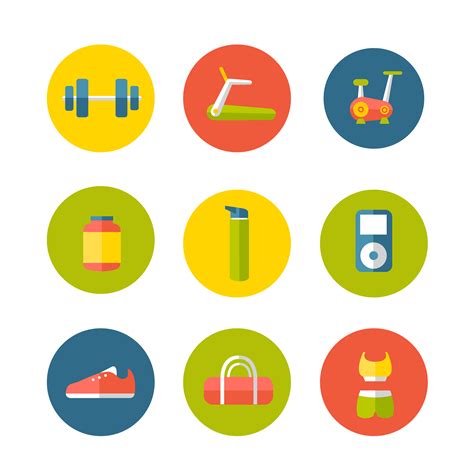 Equipment for Gym Icon set 661771 Vector Art at Vecteezy