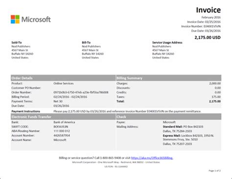 Understand your bill or invoice for Microsoft 365 for business ...