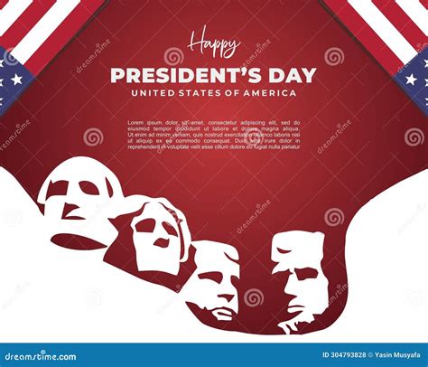 President’s Day. Vector Banner Design Template for Presidents Day Stock ...