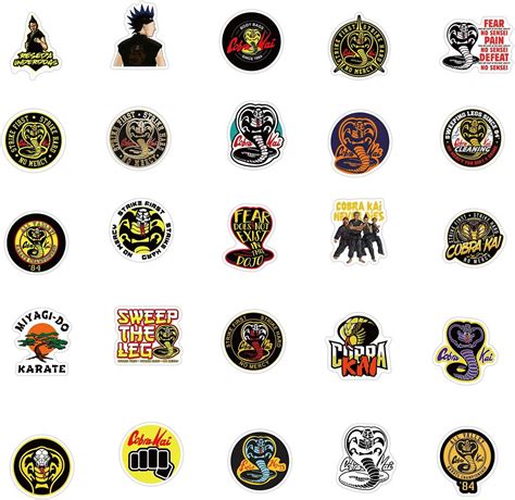 Cobra Kai Stickers No Mercy Cobra Fighter Stickers Waterproof | Etsy