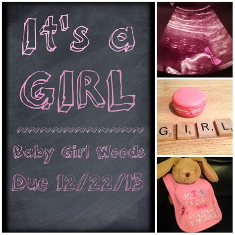 It's a girl - Our Facebook Baby Gender Announcement! Picture Ideas ...