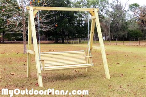 DIY Wood A-frame Swing | MyOutdoorPlans