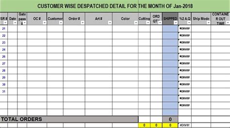 Dispatch Log Template | Master Template