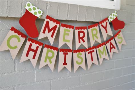 Personalized Homemade Garland Christmas Banners ideas - family holiday ...