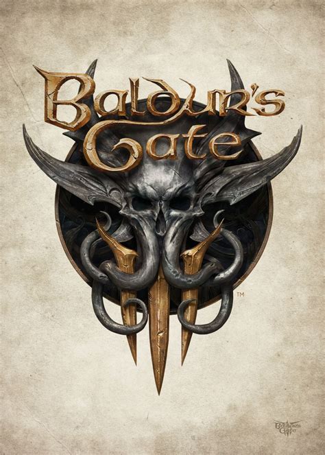 'Baldur's Gate 3 Logo' Poster, picture, metal print, paint by Dungeons ...