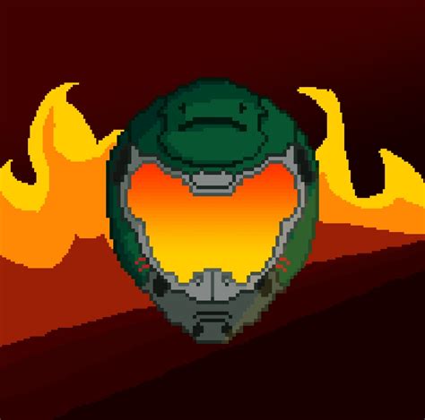 The Doom Slayer pixel art by fideokilla on DeviantArt