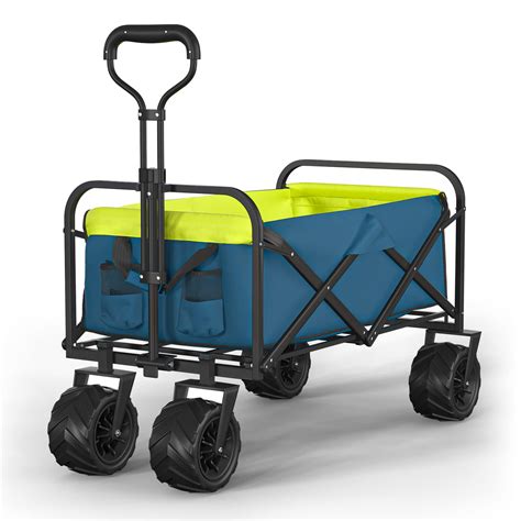 Knowlife Collapsible Wagon, Beach Wagon with Big Wheels for Sand, Beach ...