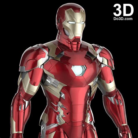 3D Printable Suit: Iron Man Mark XLVI Armor (Model: MK 46) from Captain America Civil War ...