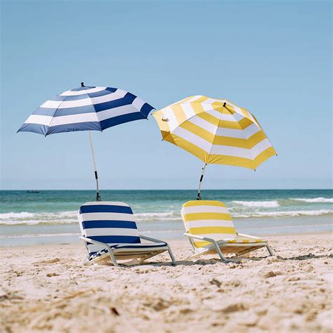 Annabel Trends / Beach Chair Umbrella - Yellow Stripe – Abode Bondi