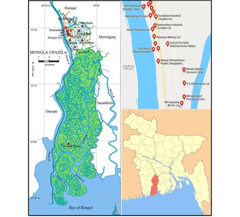 Map of the study area (Mongla industrial area, Bagerhat, Bangladesh ...