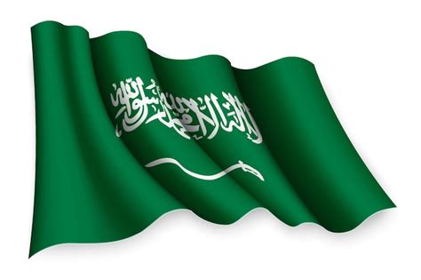 Premium Vector | Realistic waving flag of saudi arabia