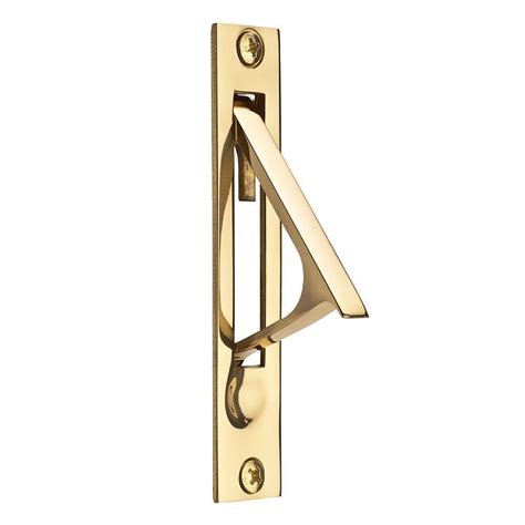 Baldwin 3.44 in. Polished Brass Edge Pull-9BR7012-004 - The Home Depot