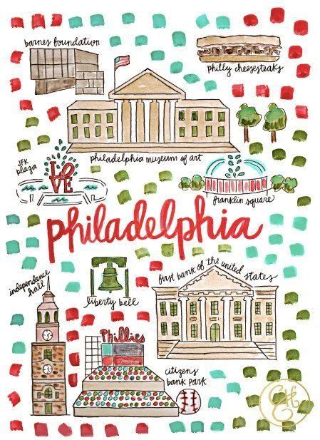 Pin by Meg Orr on Print & Posters | Philadelphia map, Illustrated map, Map print